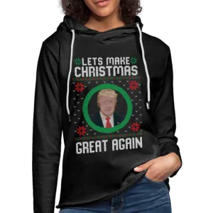 Lets Make Christmas Great Again Unisex Lightweight Terry Hoodie (CK1652)
