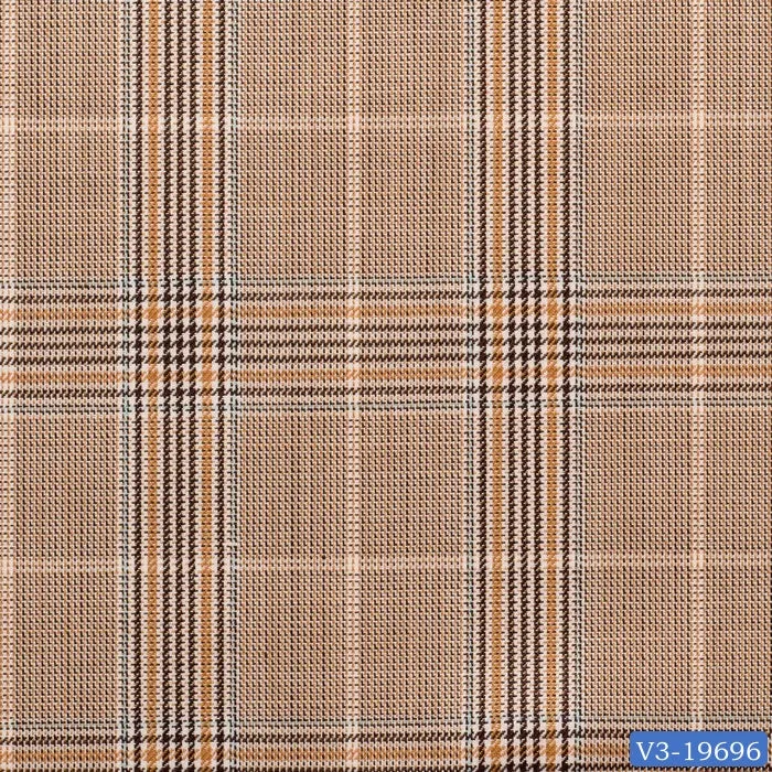 Light Brown with Multi Color Plaid Check Short Suit