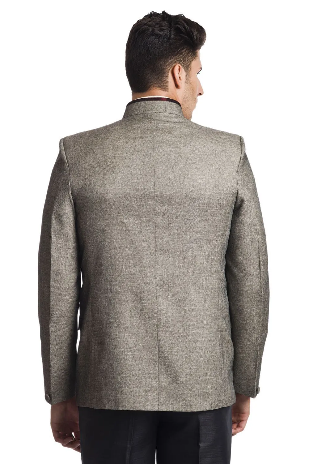 Linen Blend Brown Bandhgala