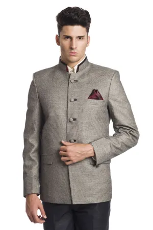 Linen Blend Brown Bandhgala