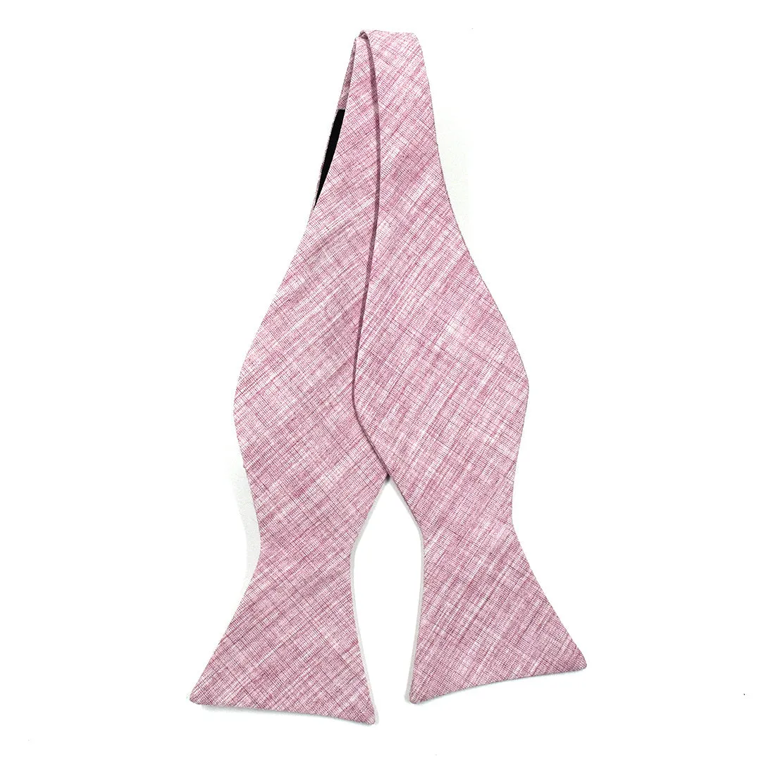 Linen Pink Self Tie Bow Tie