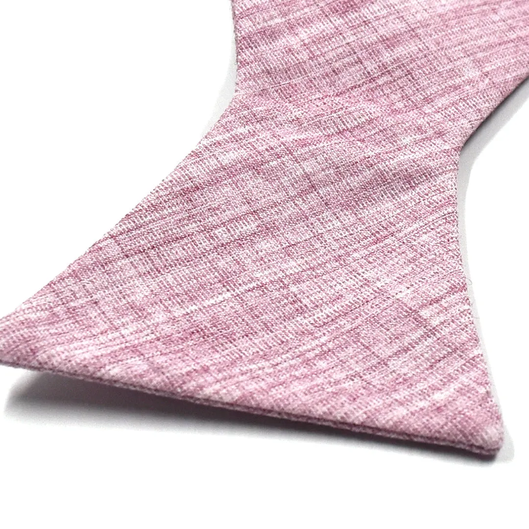 Linen Pink Self Tie Bow Tie