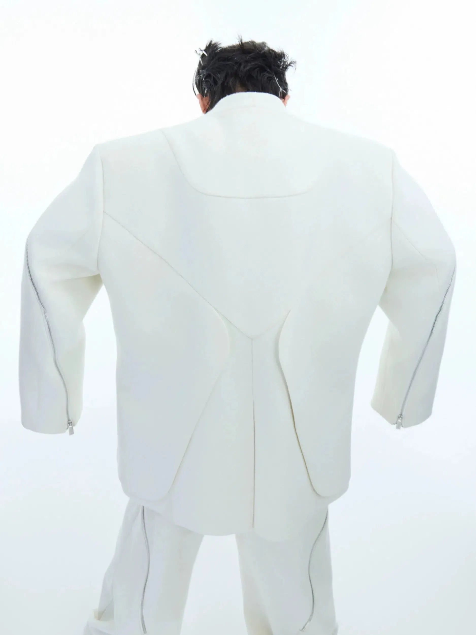 Loose Fit Blazer with Padded Shoulders