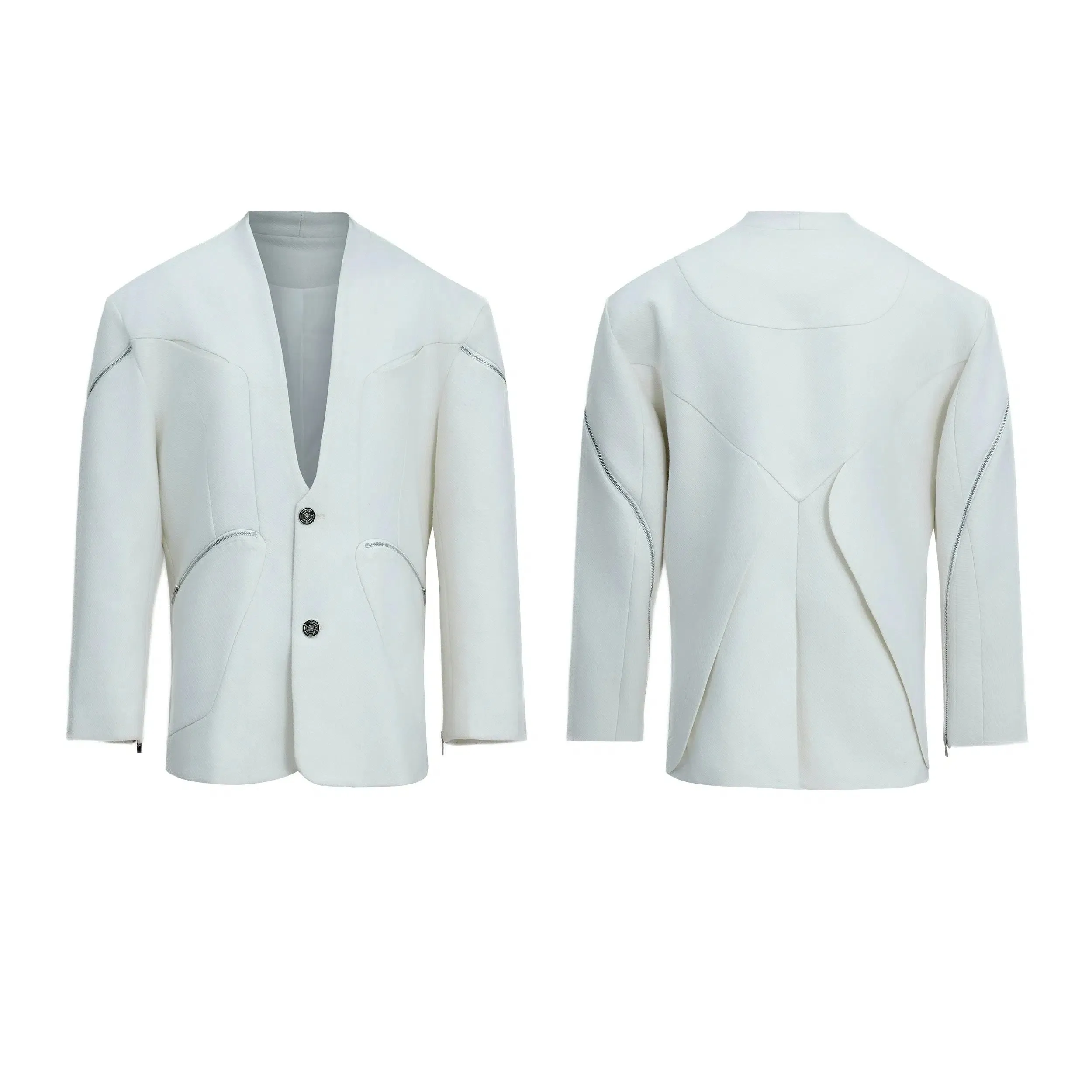 Loose Fit Blazer with Padded Shoulders