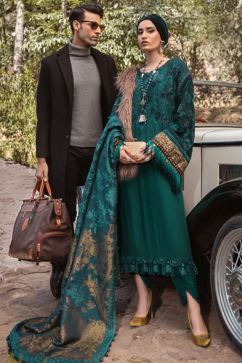 MARIA B | Linen Winter Collection 2022 | DL-1005-Teal