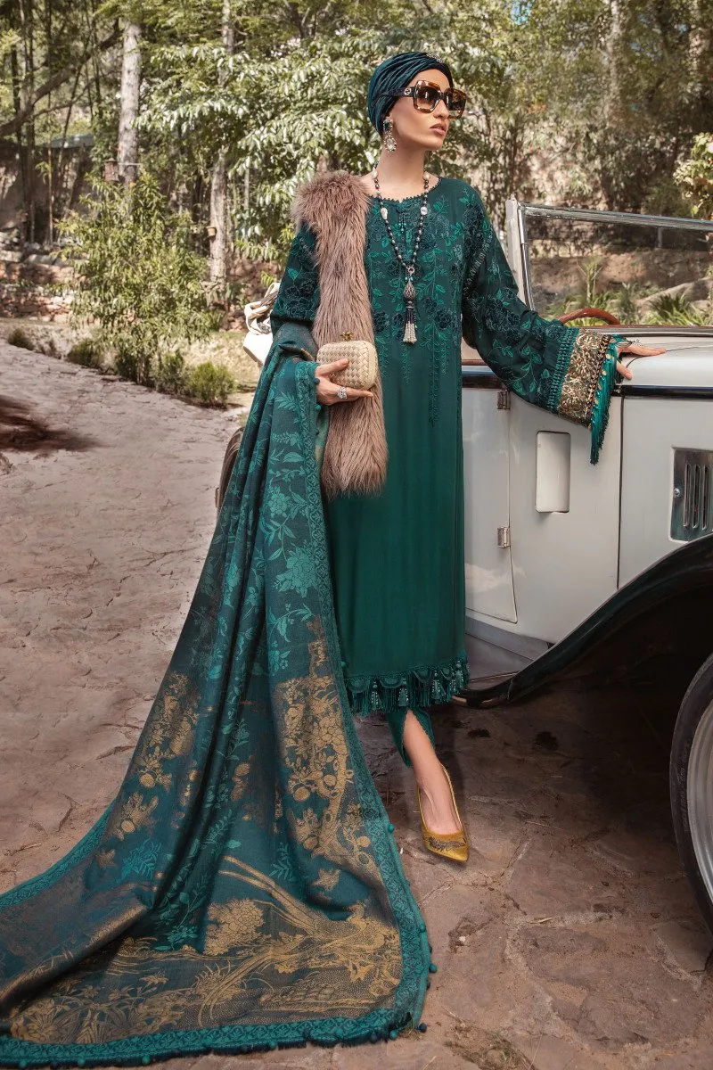 MARIA B | Linen Winter Collection 2022 | DL-1005-Teal