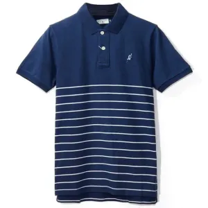 Men's Half Striped Polo