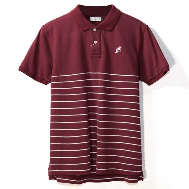 Men's Half Striped Polo