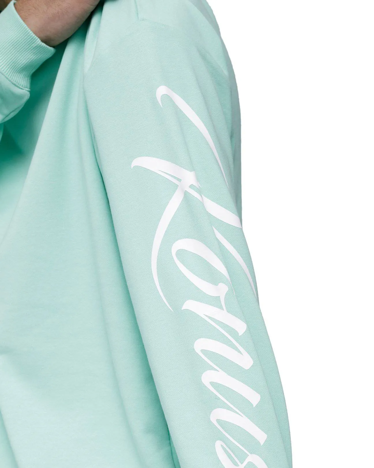 Men's Oversized Zip Pocket Sweatshirt In Mint