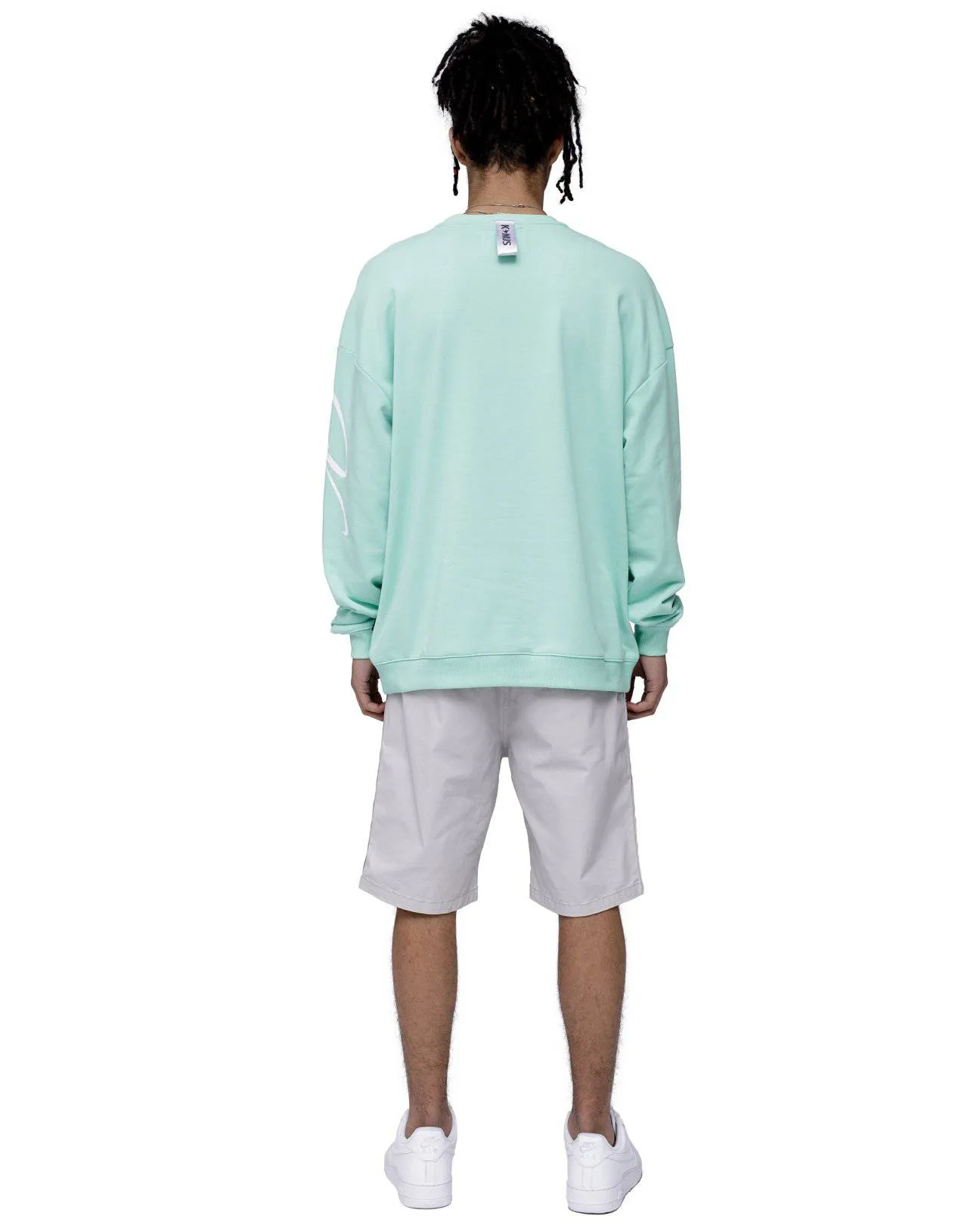 Men's Oversized Zip Pocket Sweatshirt In Mint