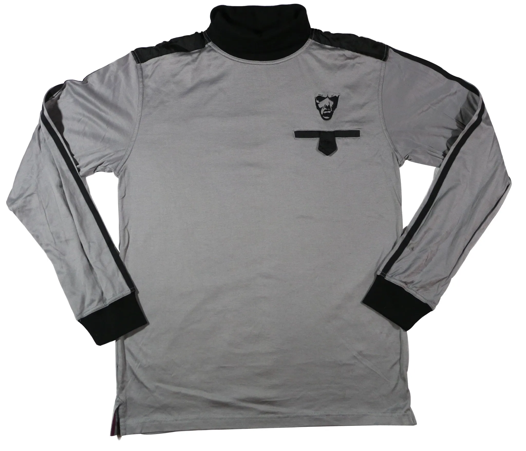 Men's Turtleneck Jersey : Grey & Black