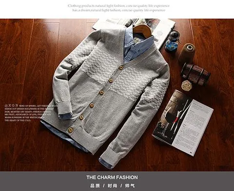 Men's V-Neck Cardigan