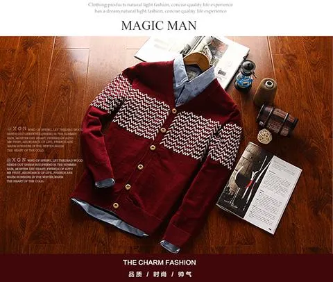 Men's V-Neck Cardigan