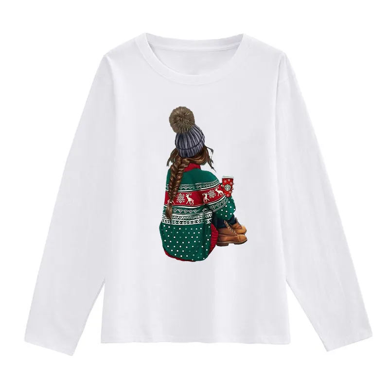Merry Christmas Lady White T-Shirt