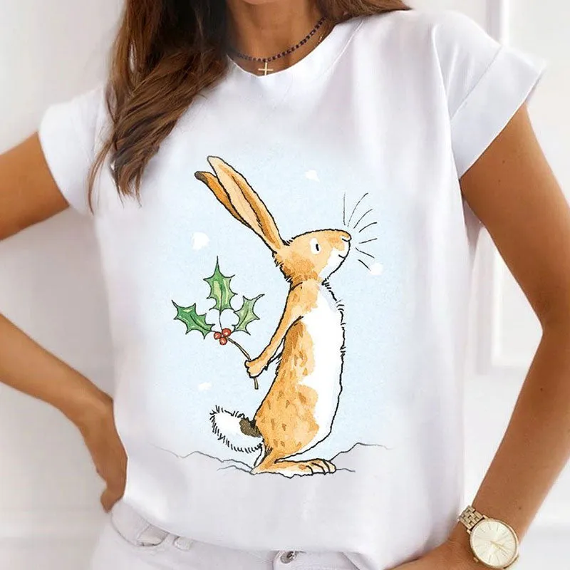 Merry Christmas Women White T-Shirt R