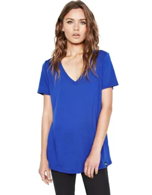 Michael Lauren Apollo V-Neck Tee in Moonstone