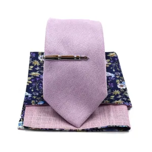 Microsuede Lavender Tie Set