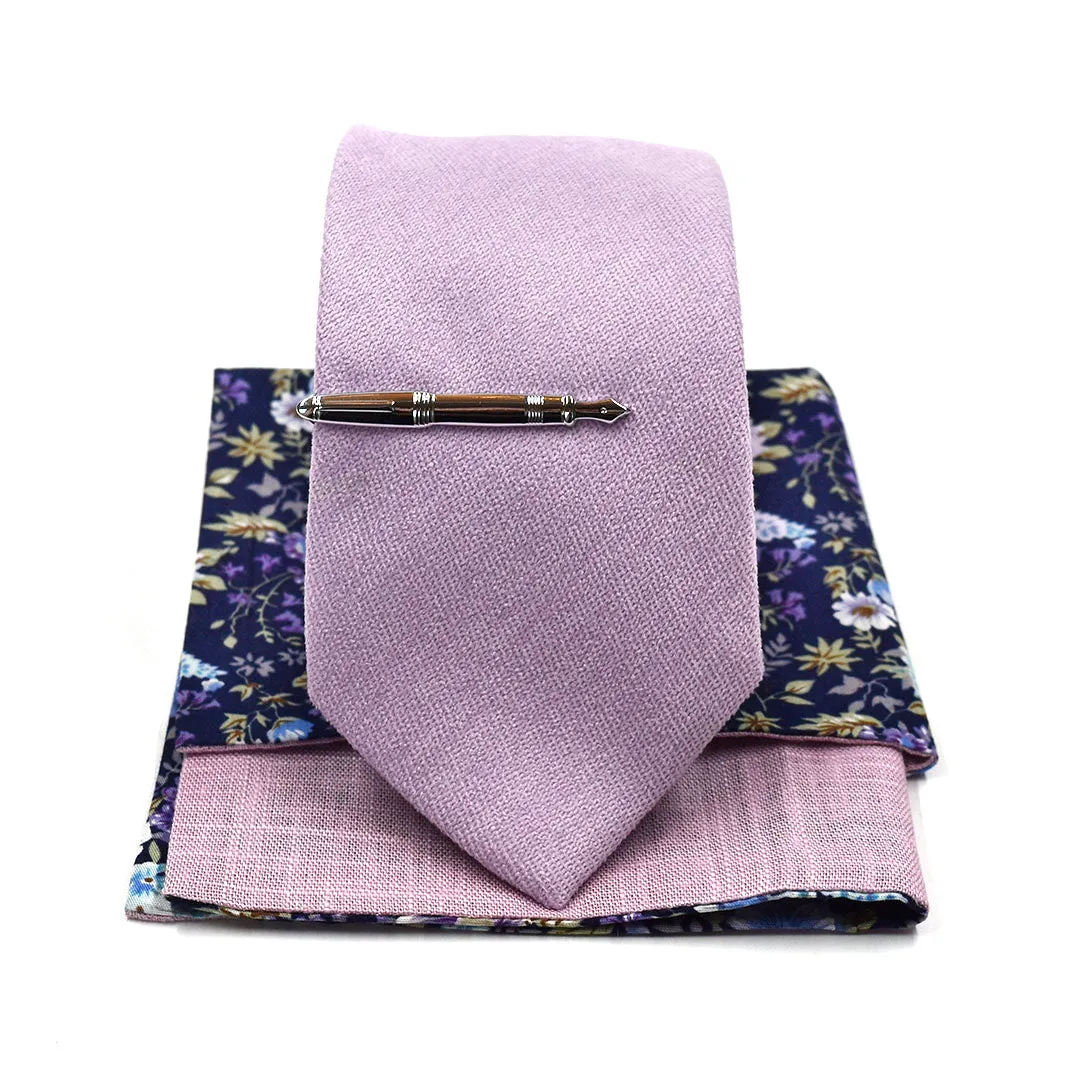 Microsuede Lavender Tie Set