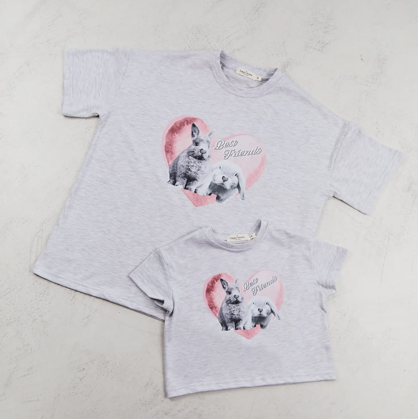 Mini bunny t-shirt in grey marl