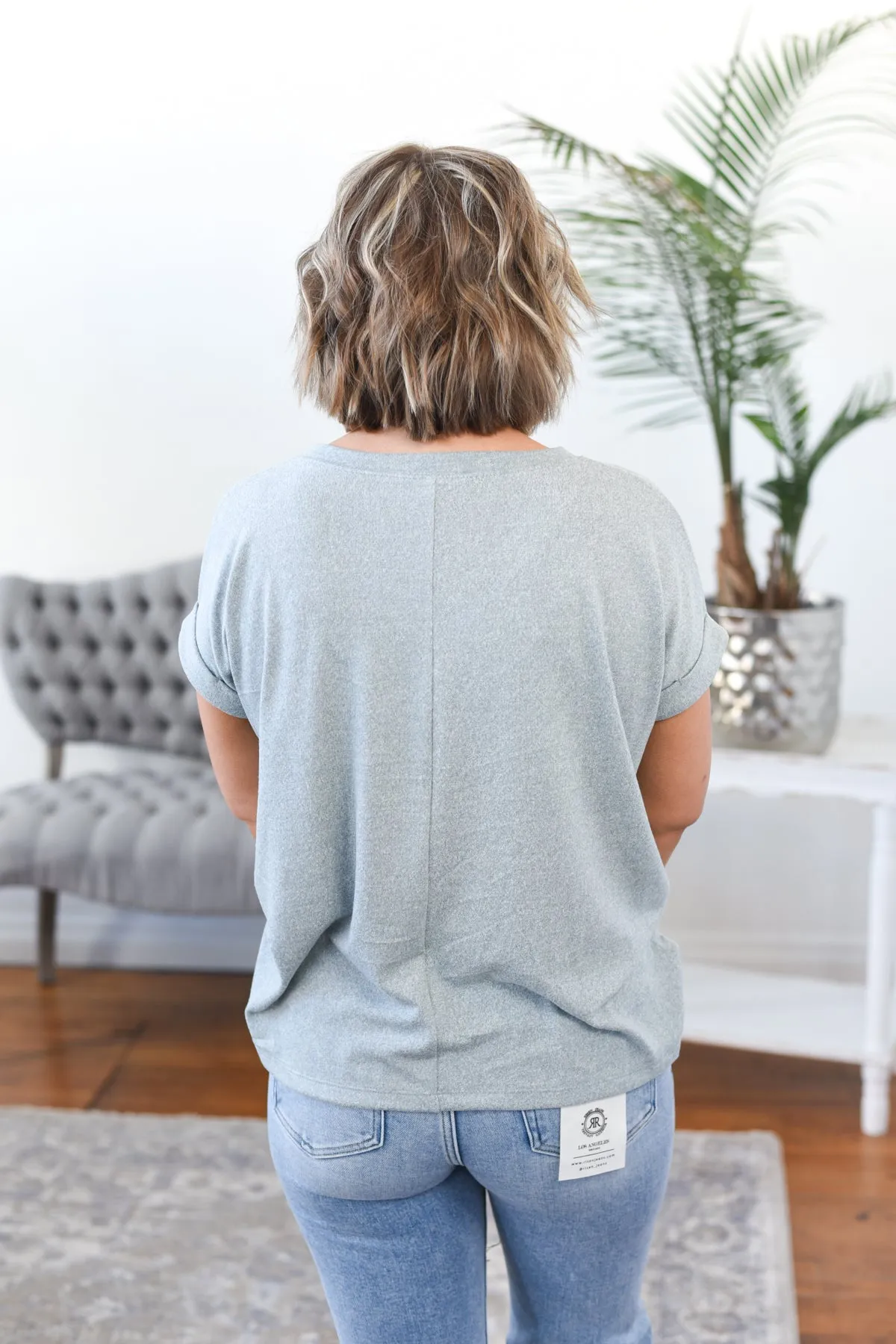 Mirriam Rolled Sleeve Top
