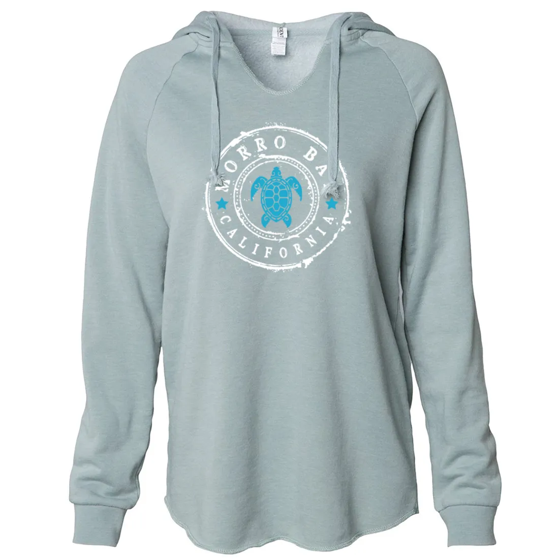 Morro Bay California Turtle Women's Soft Hooded Pullover