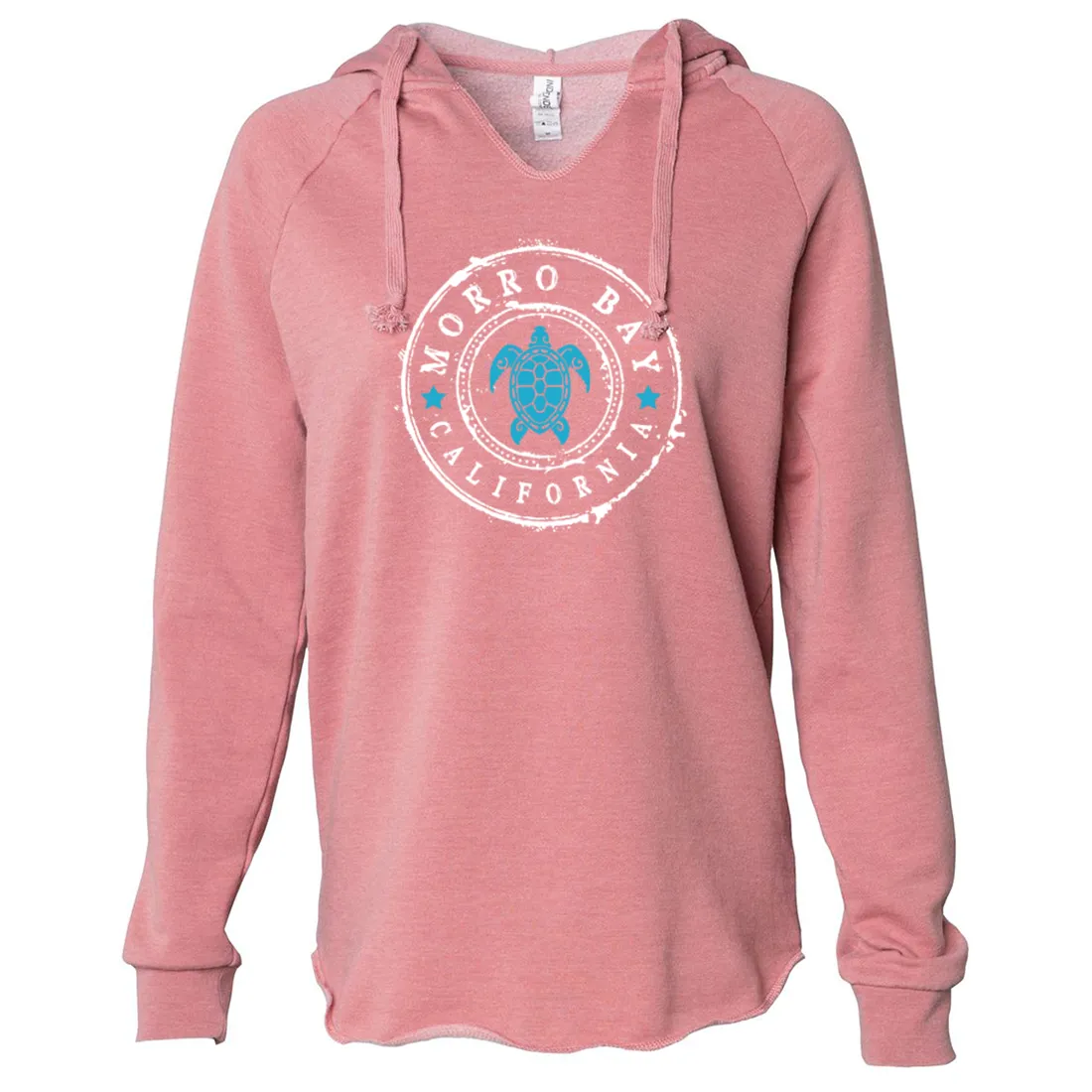Morro Bay California Turtle Women's Soft Hooded Pullover