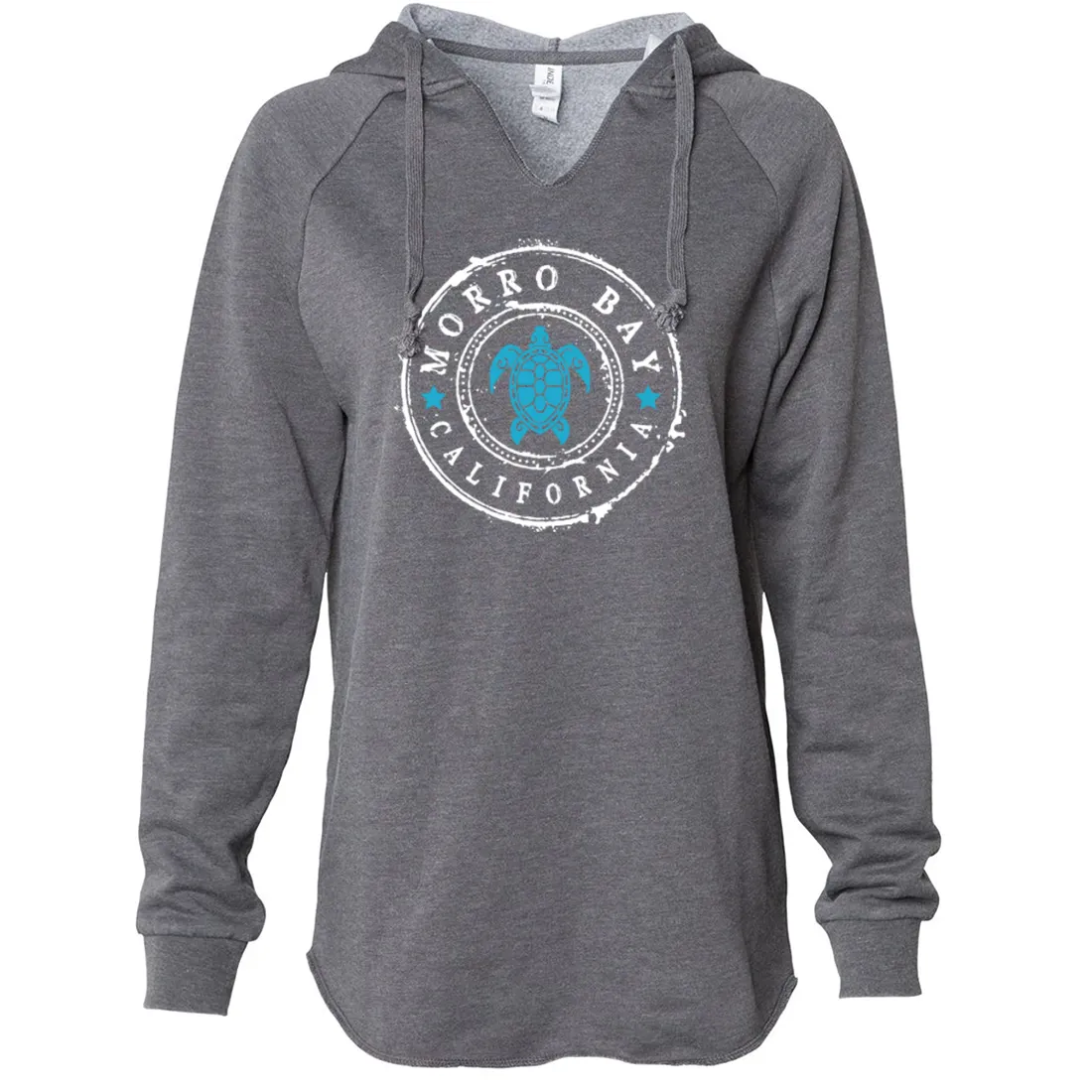 Morro Bay California Turtle Women's Soft Hooded Pullover