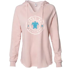 Morro Bay California Turtle Women's Soft Hooded Pullover