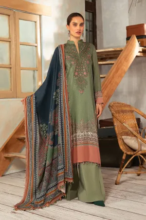 MPT 1205 A | Maria B MPrints Winter Collection 2021 | Unstitched Embroidered Dobby Linen Suits