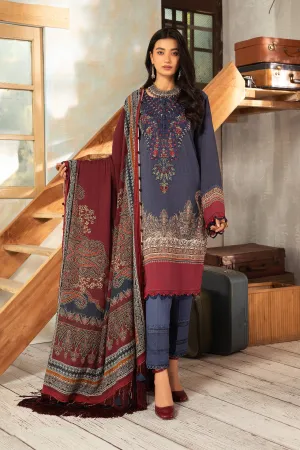 MPT 1205 B | Maria B MPrints Winter Collection 2021 | Unstitched Embroidered Dobby Linen Suits