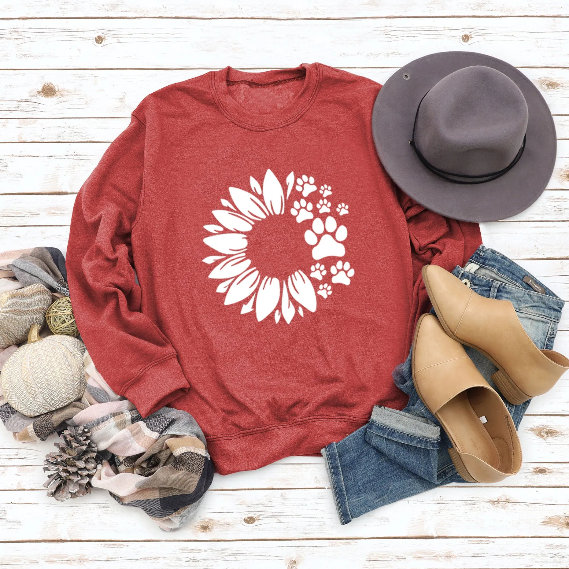multicolors dog paws shirt