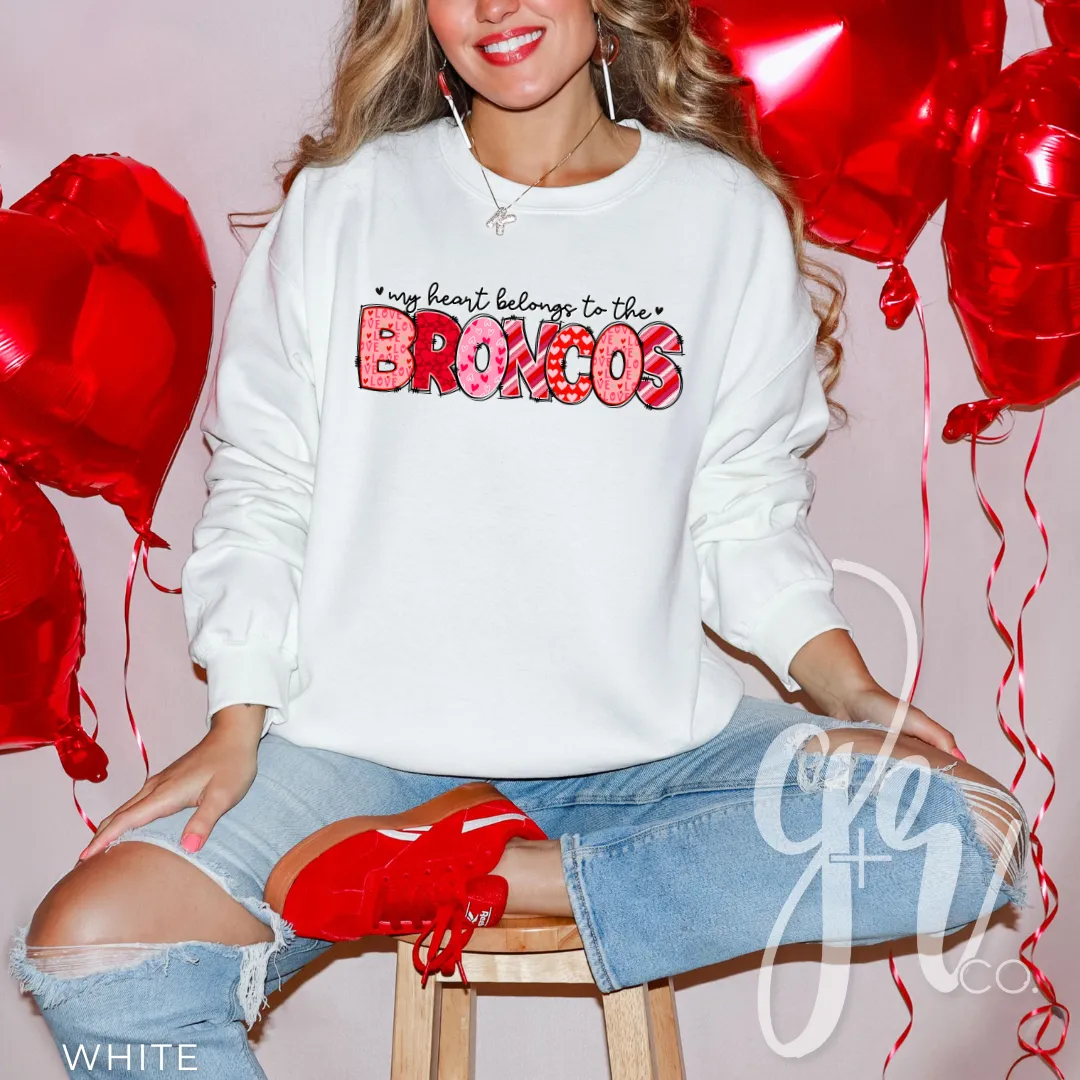 My Heart Belongs to the Broncos (Tees Sweatshirts)