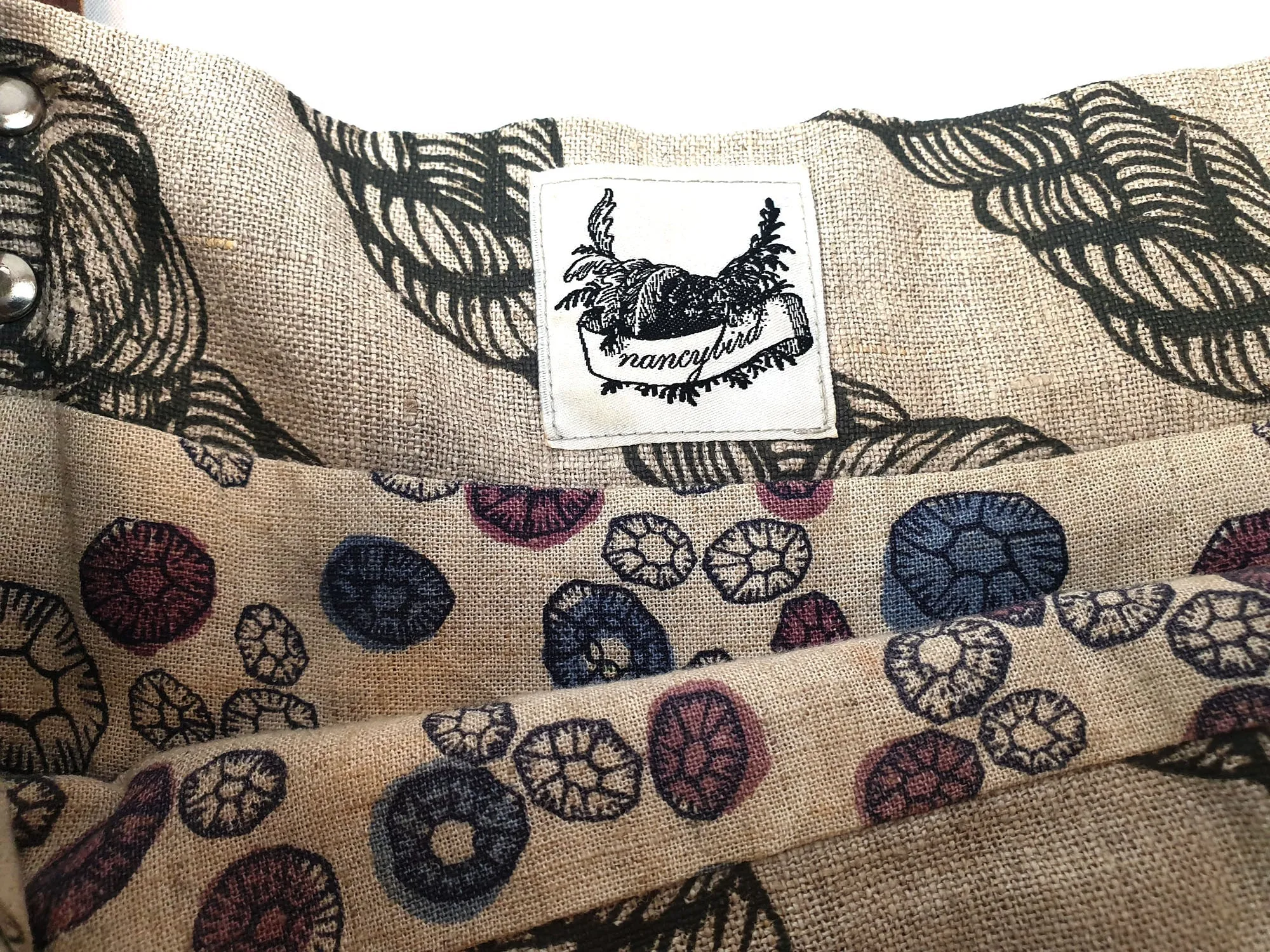 Nancybird linen-leather tote bag