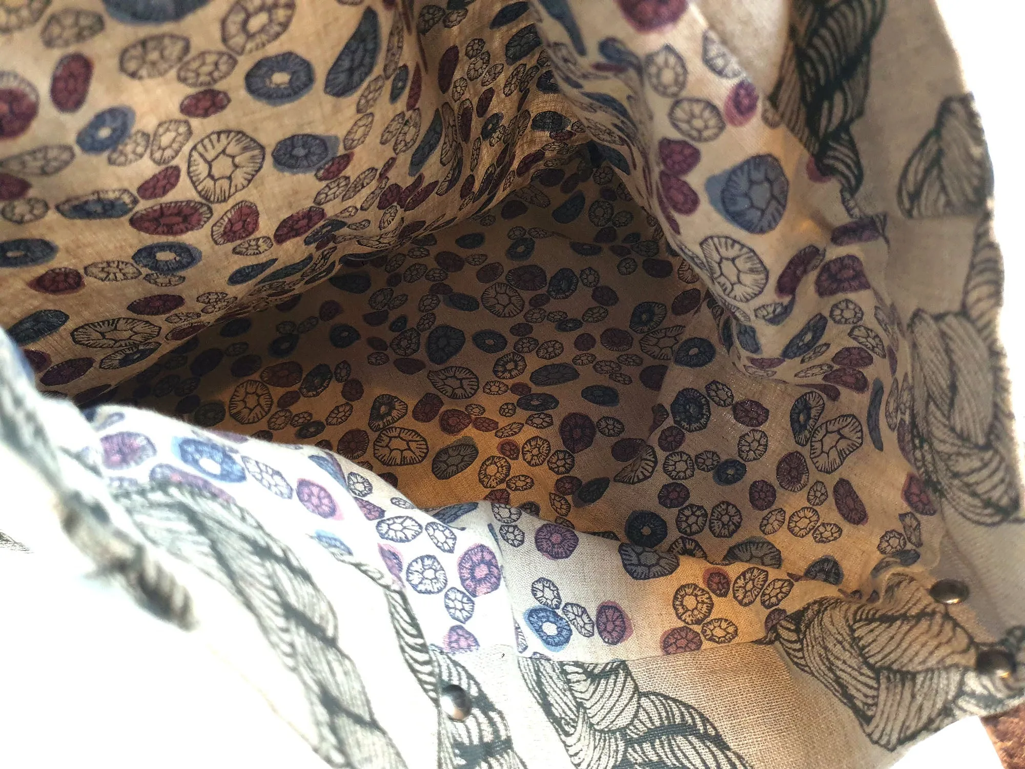 Nancybird linen-leather tote bag
