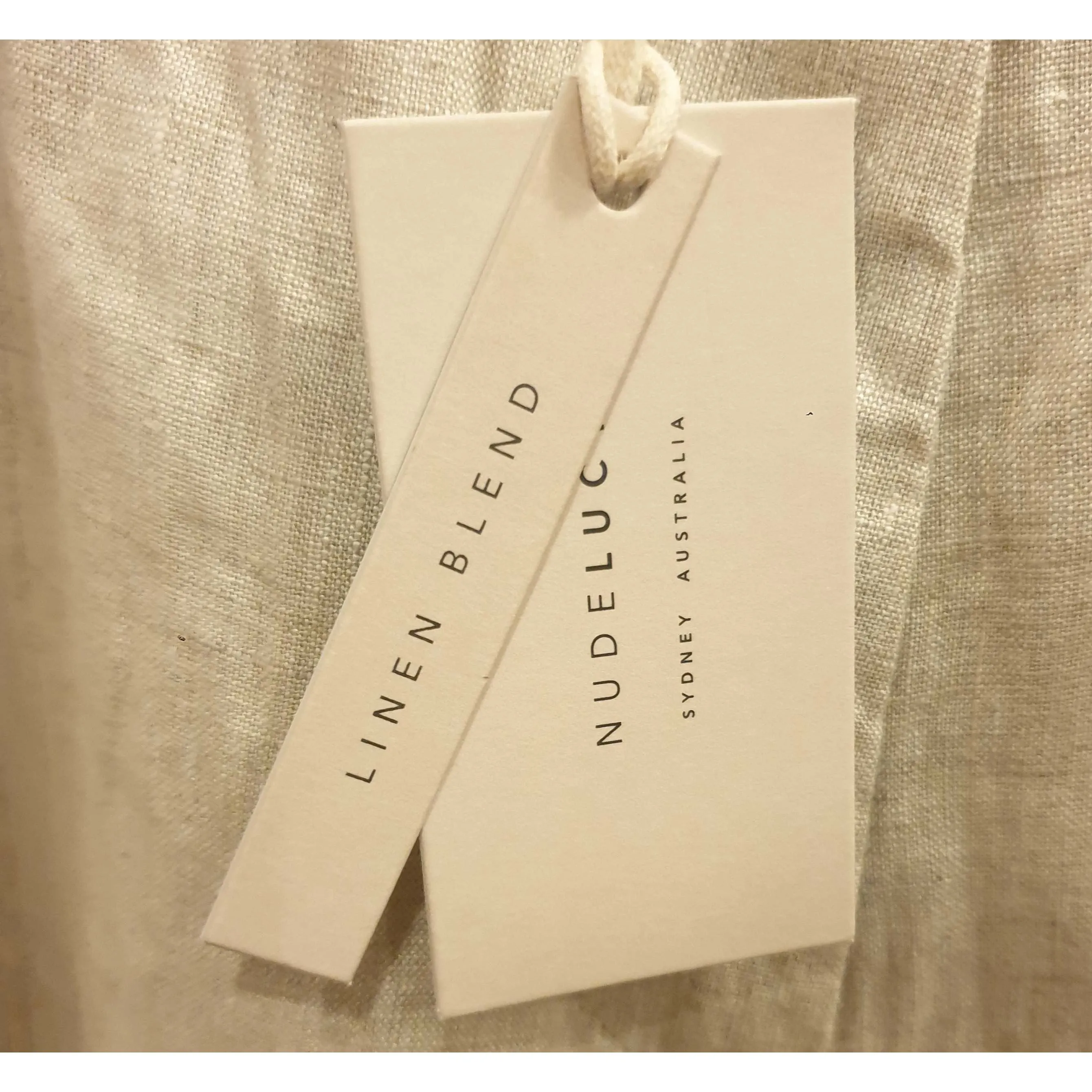 Nude Lucy natural/oat linen mix wide leg pants size S (best fits size 10)