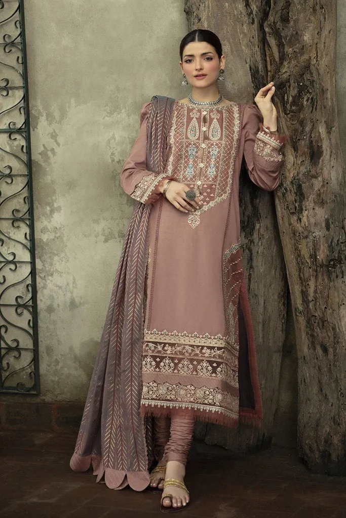 NW-01 | Qalamkar Qline Linen Winter Collection 2021 | Unstitched Embroidered Organza Suits