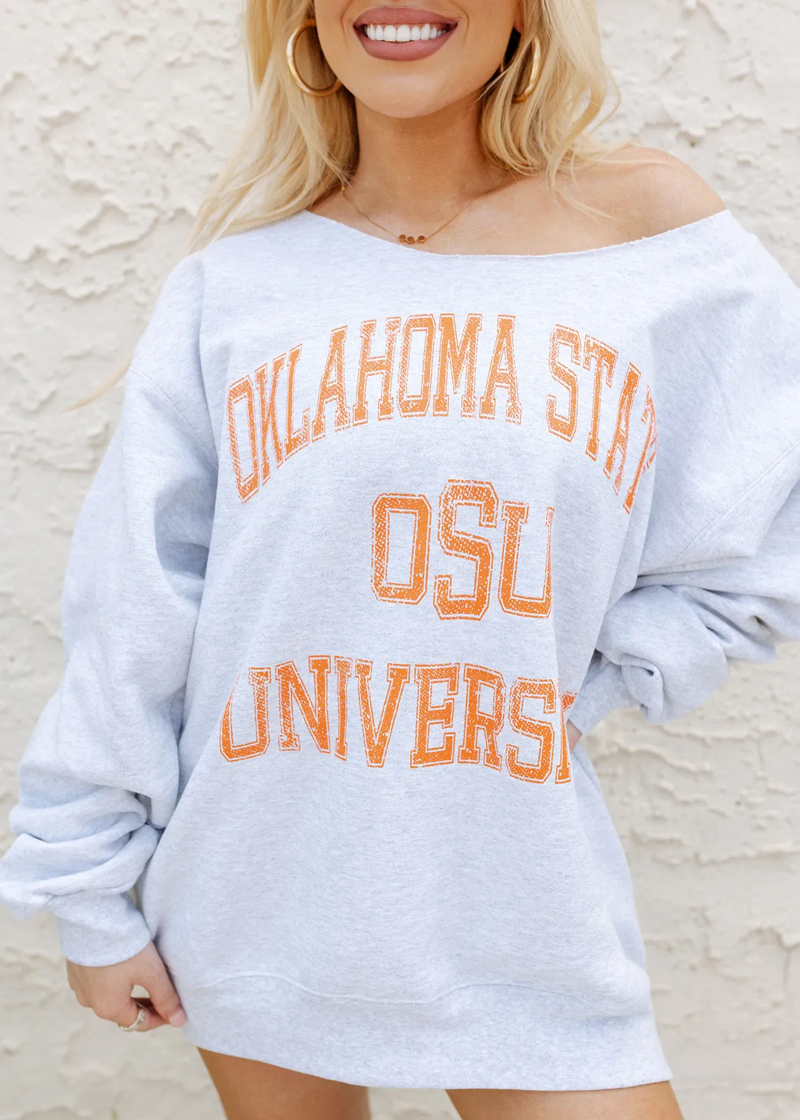 Oklahoma Cowboys Flash Dance Vintage Grey Sweatshirt