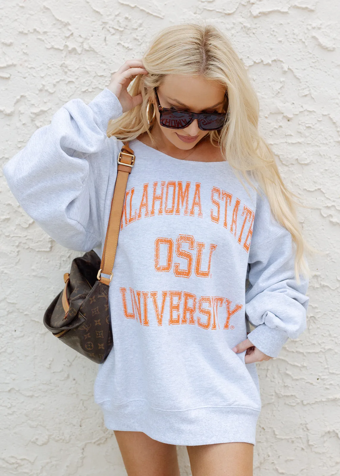 Oklahoma Cowboys Flash Dance Vintage Grey Sweatshirt