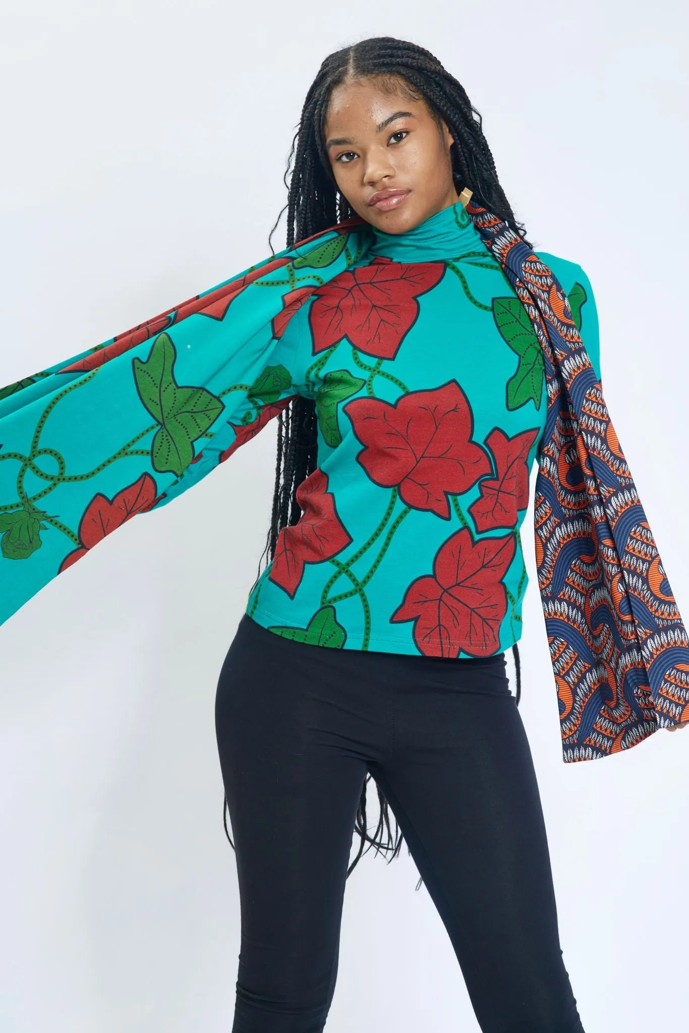 Ondo Horizontal scarf -  Turq Vine