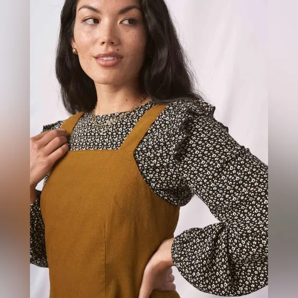 Organic Corduroy Pinafore Dress