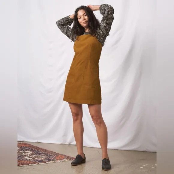 Organic Corduroy Pinafore Dress