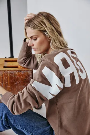Oversize Back Screen Print Sweatshirt