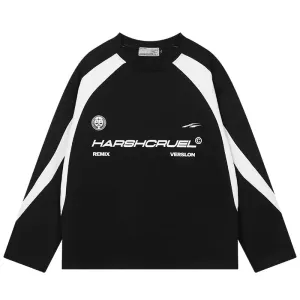 Oversized Colorblock Crewneck Sweatshirt