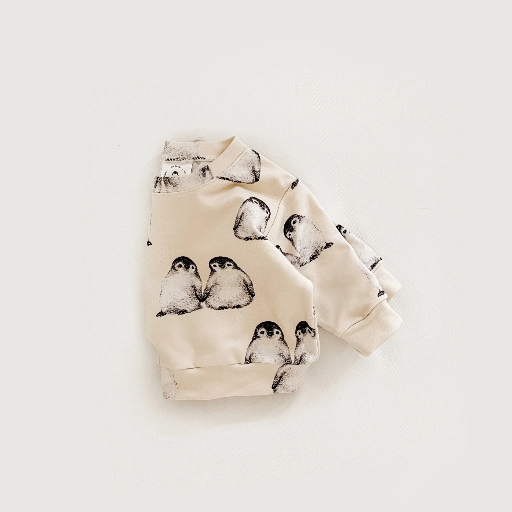 Oversized Sweatshirt with Penguins