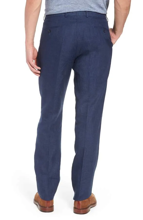 Palm Beach Delave Linen Oxford Flat Front Pants Big and Tall
