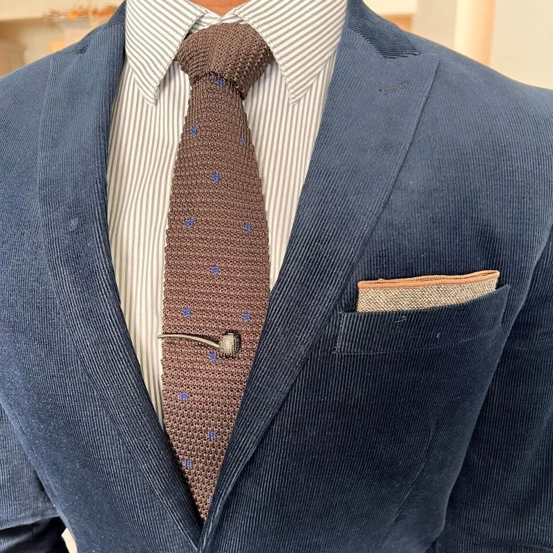 Pebble Brown Pocket Square