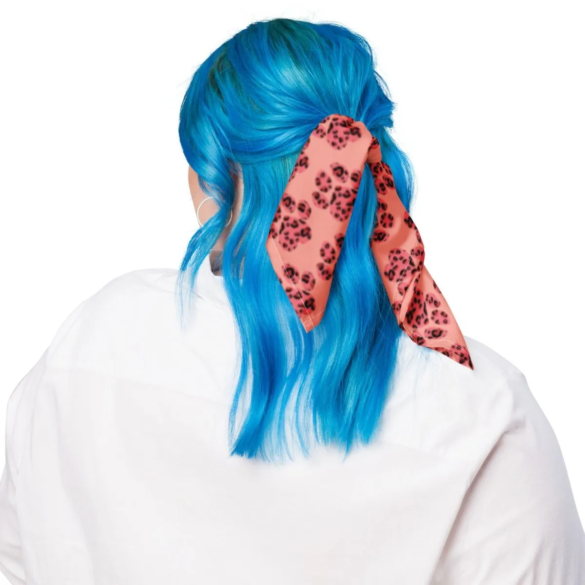 Pink Leopard Print Dog Paw Bandana