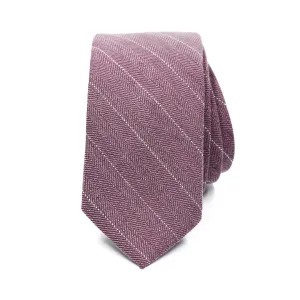 Pinstripe Chevron Mauve Tie