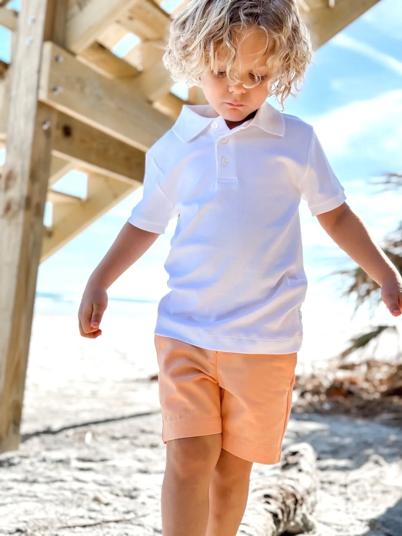 Pique Polo -- White