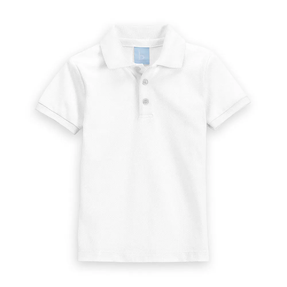 Pique Polo -- White
